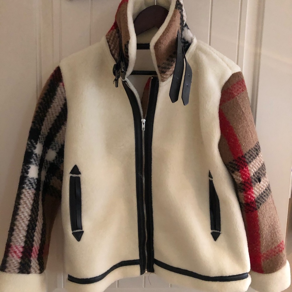 Plaid Sleeve Bomber Jacket
